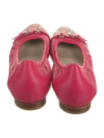 AGL Leather Animal Print Ballet Flats