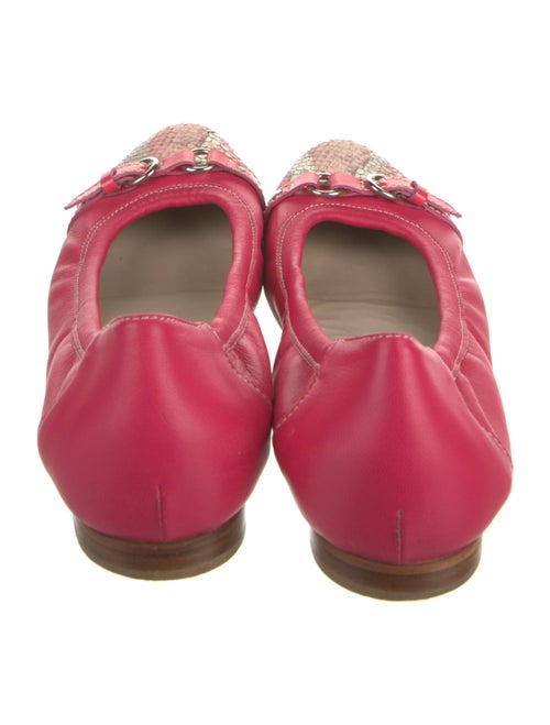 AGL Leather Animal Print Ballet Flats