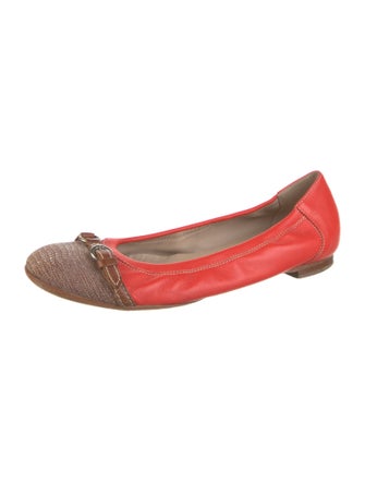 AGL Leather Animal Print Ballet Flats