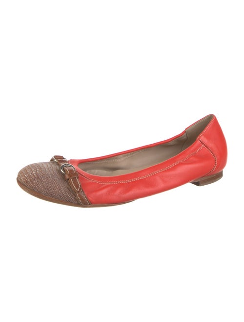 AGL Leather Animal Print Ballet Flats