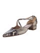AGL Snakeskin Animal Print D'Orsay Pumps