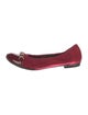 AGL Suede Chain-Link Accents Ballet Flats