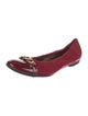 AGL Suede Chain-Link Accents Ballet Flats