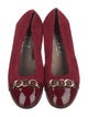 AGL Suede Chain-Link Accents Ballet Flats