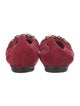 AGL Suede Chain-Link Accents Ballet Flats