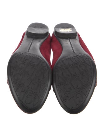 AGL Suede Chain-Link Accents Ballet Flats
