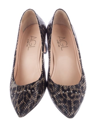 AGL Leather Printed Pumps