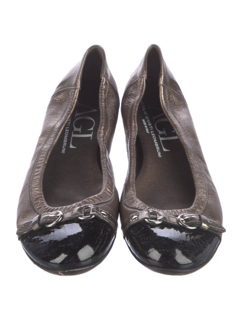 AGL Leather Colorblock Pattern Ballet Flats