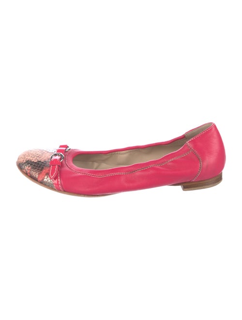 AGL Leather Colorblock Pattern Ballet Flats