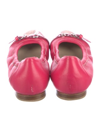 AGL Leather Colorblock Pattern Ballet Flats