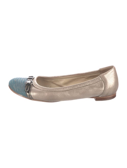 AGL Leather Colorblock Pattern Ballet Flats