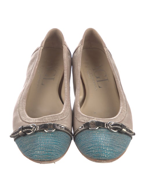 AGL Leather Colorblock Pattern Ballet Flats