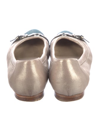 AGL Leather Colorblock Pattern Ballet Flats