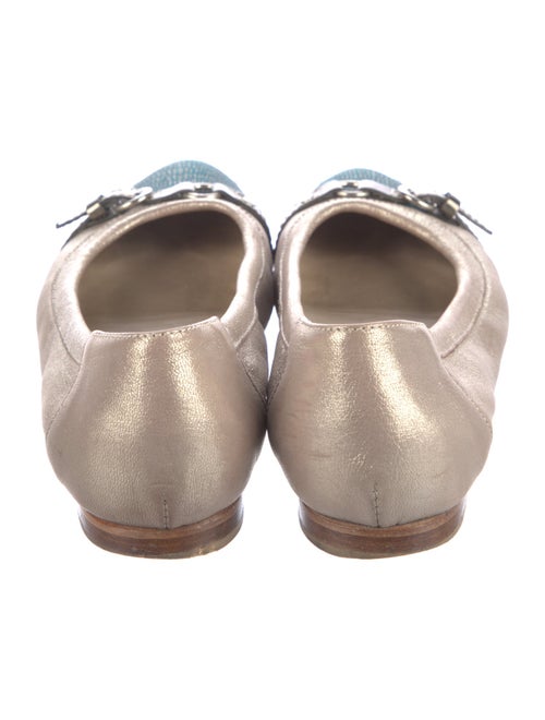 AGL Leather Colorblock Pattern Ballet Flats
