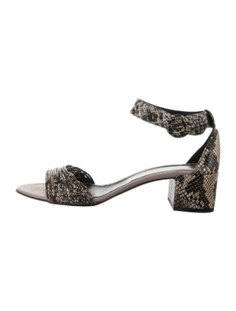 AGL Leather Animal Print Sandals