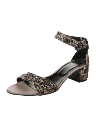 AGL Leather Animal Print Sandals