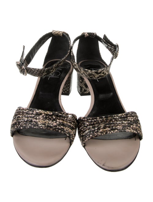 AGL Leather Animal Print Sandals