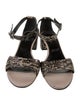 AGL Leather Animal Print Sandals