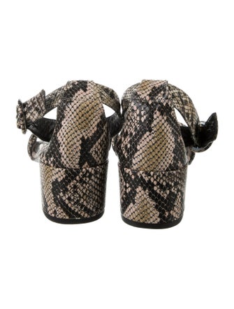 AGL Leather Animal Print Sandals