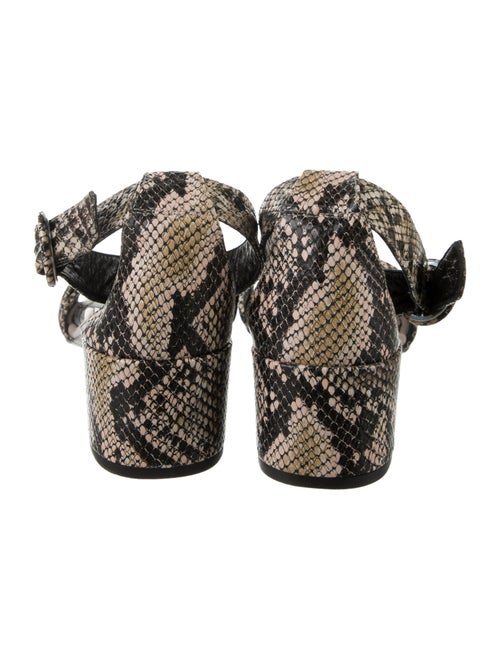 AGL Leather Animal Print Sandals