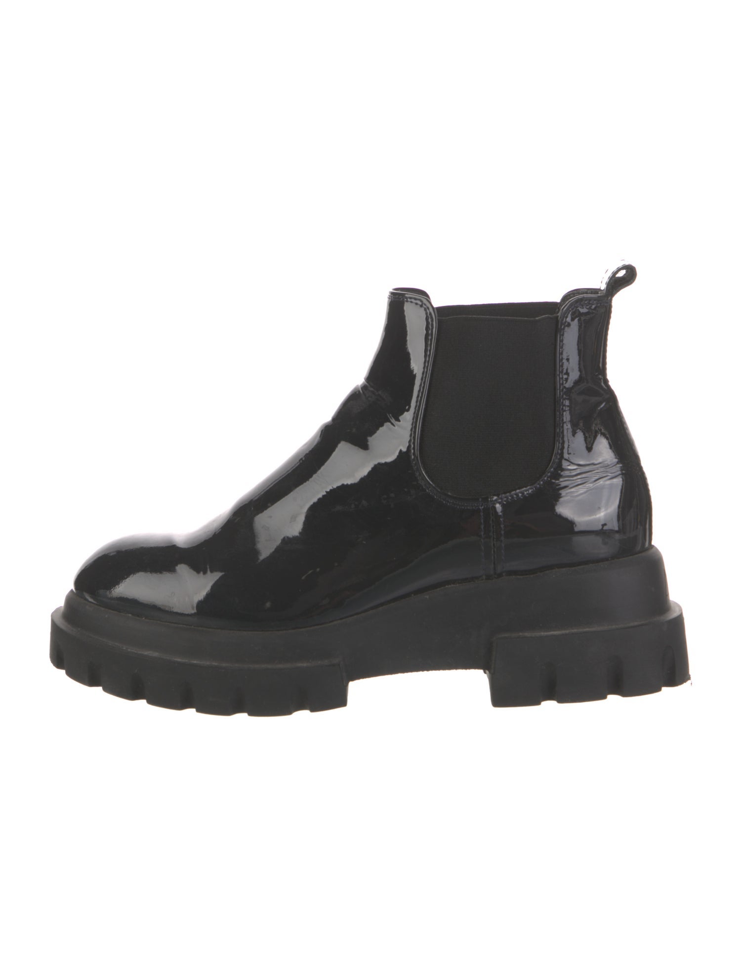 AGL Patent Leather Chelsea Boots