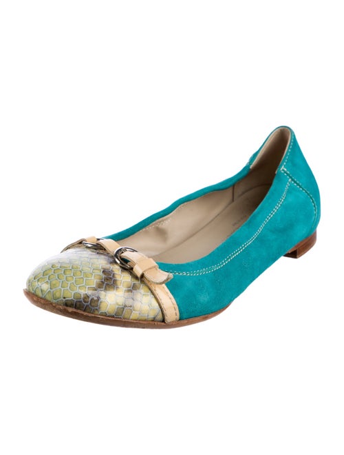 AGL Suede Colorblock Pattern Ballet Flats