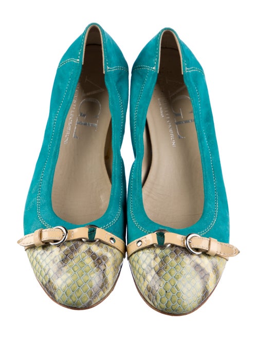 AGL Suede Colorblock Pattern Ballet Flats