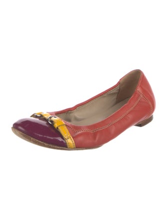 AGL Leather Studded Accents Ballet Flats
