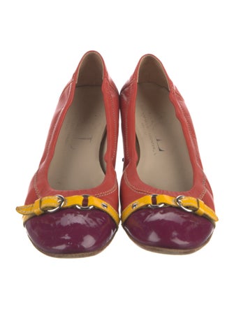 AGL Leather Studded Accents Ballet Flats