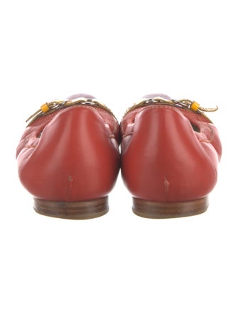 AGL Leather Studded Accents Ballet Flats