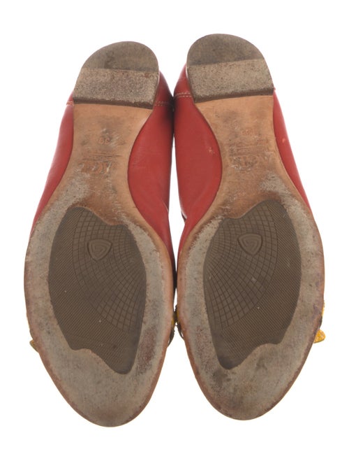 AGL Leather Studded Accents Ballet Flats