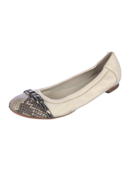 AGL Leather Animal Print Ballet Flats