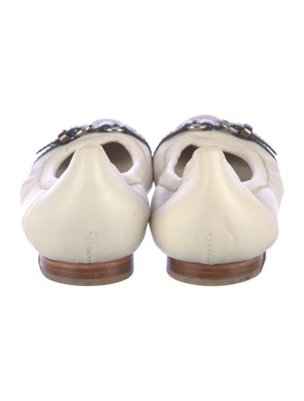 AGL Leather Animal Print Ballet Flats