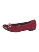 AGL Suede Chain-Link Accents Ballet Flats