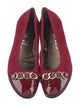 AGL Suede Chain-Link Accents Ballet Flats
