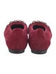 AGL Suede Chain-Link Accents Ballet Flats