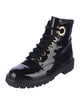 AGL Patent Leather Combat Boots