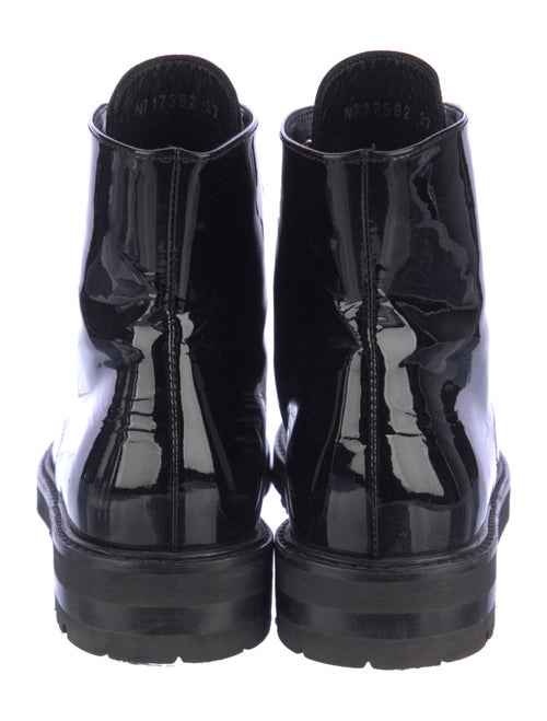 AGL Patent Leather Combat Boots