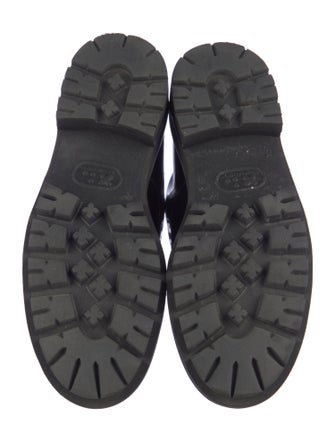 AGL Patent Leather Combat Boots