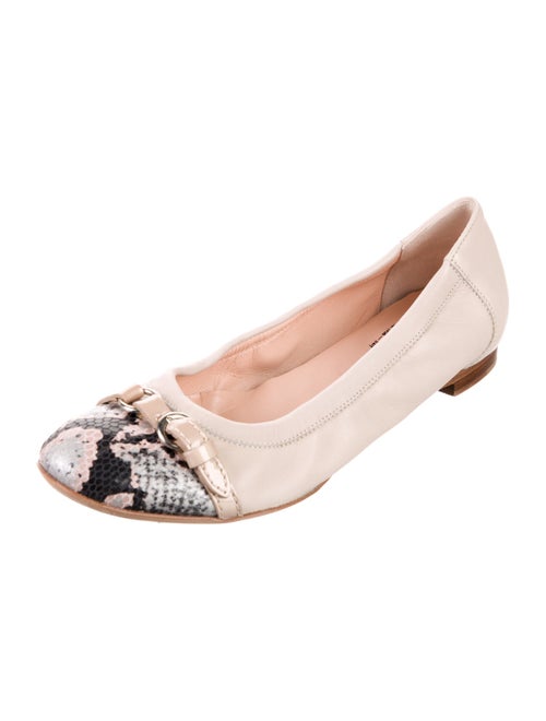 AGL Leather Animal Print Ballet Flats