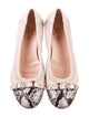 AGL Leather Animal Print Ballet Flats