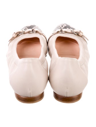 AGL Leather Animal Print Ballet Flats