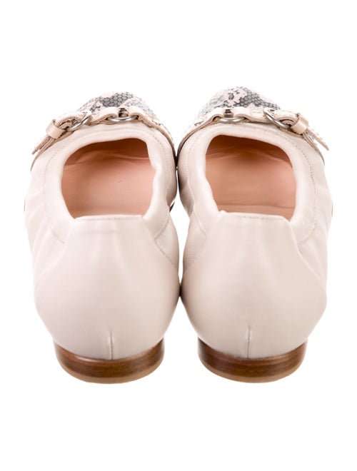 AGL Leather Animal Print Ballet Flats