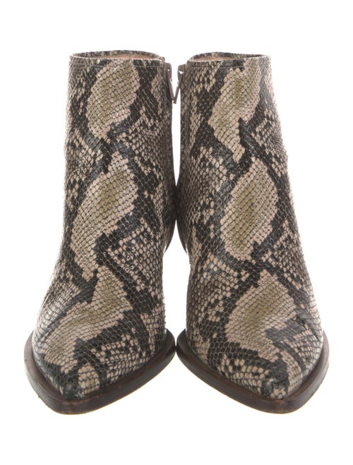 AGL Embossed Leather Animal Print Boots