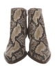 AGL Embossed Leather Animal Print Boots