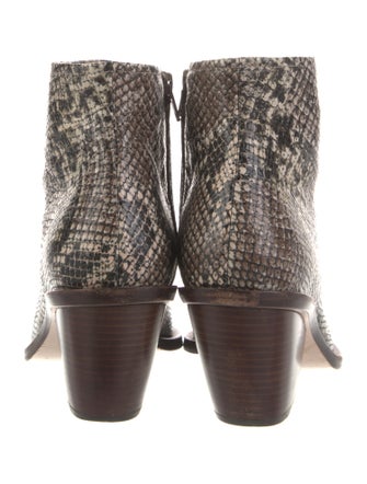 AGL Embossed Leather Animal Print Boots