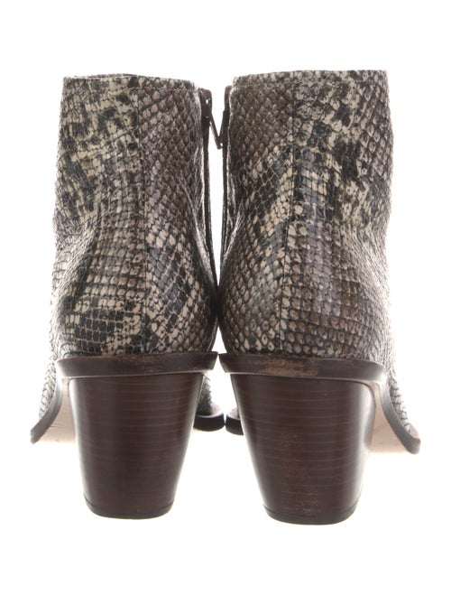 AGL Embossed Leather Animal Print Boots