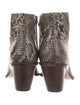 AGL Embossed Leather Animal Print Boots