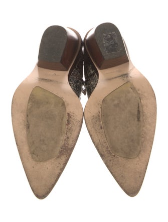 AGL Embossed Leather Animal Print Boots