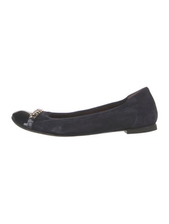 AGL Suede Chain-Link Accents Flats